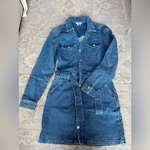 PAIGE Indigo Long Sleeve Denim Dress